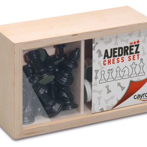 ACCESORIOS AJEDREZ Nº3 EN CAJA DE MADERA