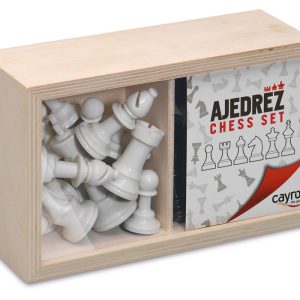 ACCESORIOS AJEDREZ Nº4 EN CAJA DE MADERA