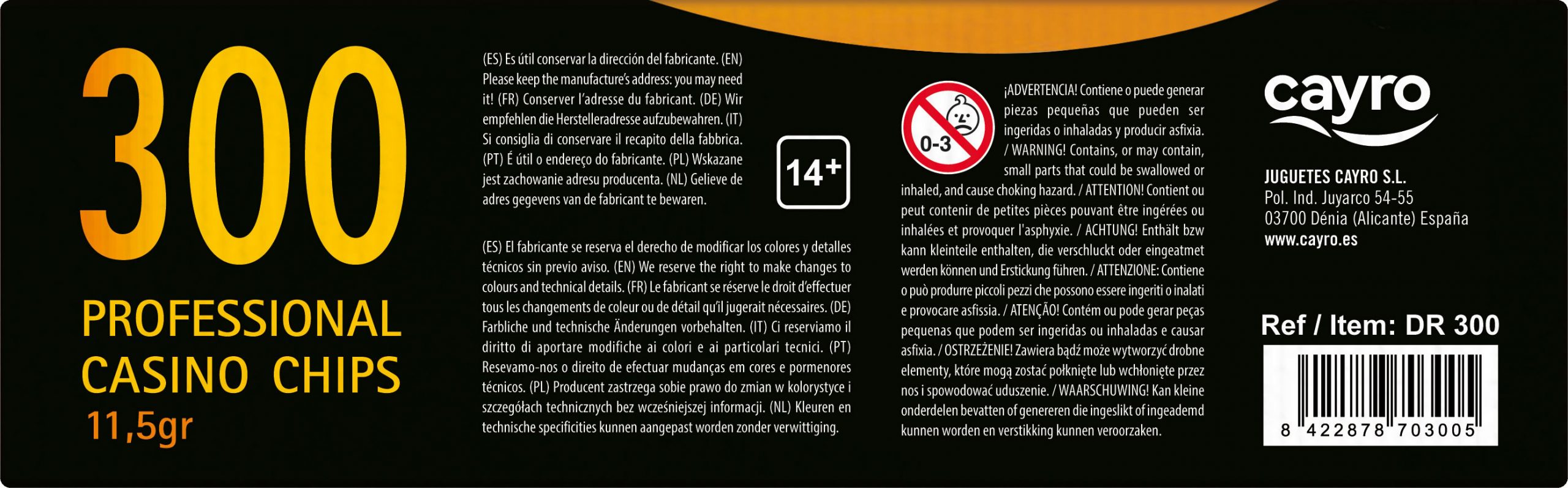 MALETÍN 300 FICHAS DE POKER 11,5 GR - Imagen 4