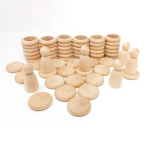 Nins, Anillas y Monedas (Madera Natural)
