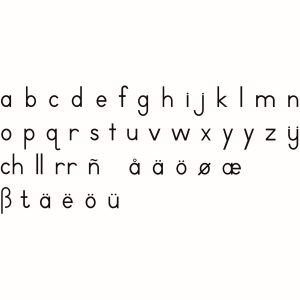 Alfabeto Móvil Pequeño: Letra Imprenta Internacional – Negro