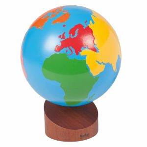 Globo de los Continentes Coloreado