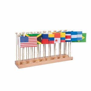 Soporte con Banderas de América del Norte y del Sur (Sin Caribe)